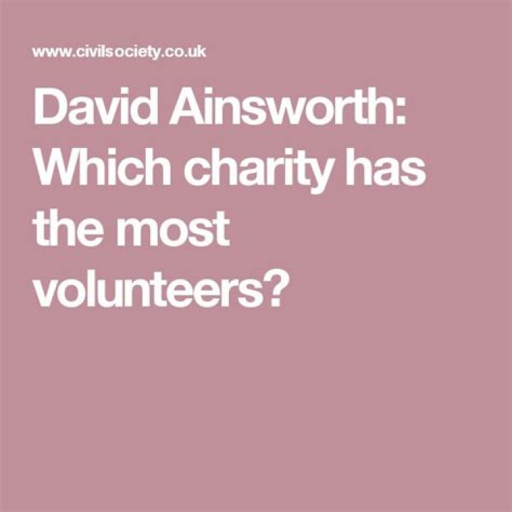 Which charity has the most volunteers?