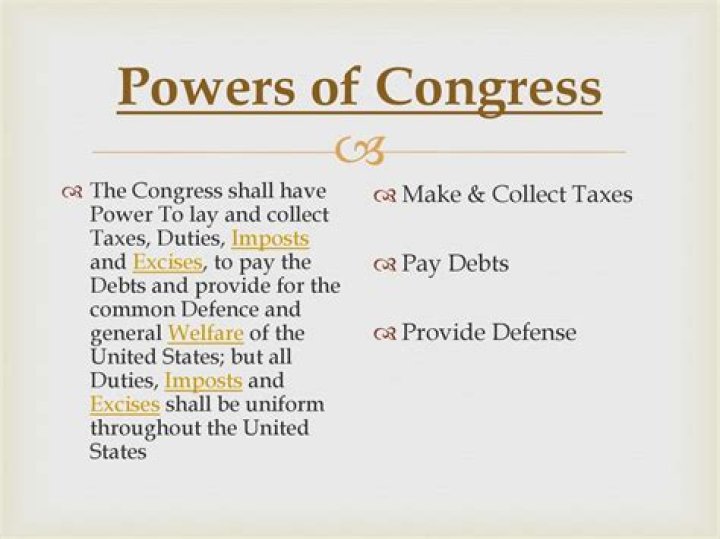 Who has the power to levy taxes?