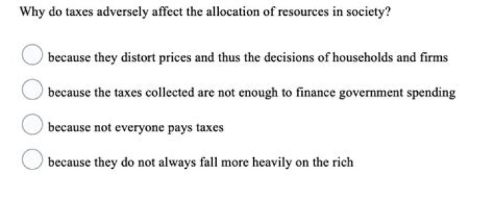 Why do taxes adversely affect the allocation of resources?