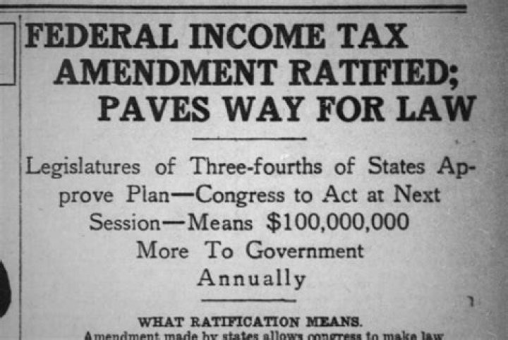 Why was the income tax amendment created?